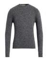Irish Crone Man Sweater Charcoal Size S Wool, Recycled Polyamide, Silk In Gray