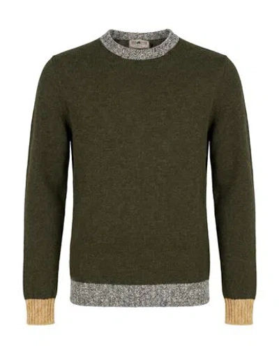 Irish Crone Man Sweater Dark Green Size L Wool