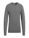 Irish Crone Man Sweater Grey Size Xxl Virgin Wool In Grey