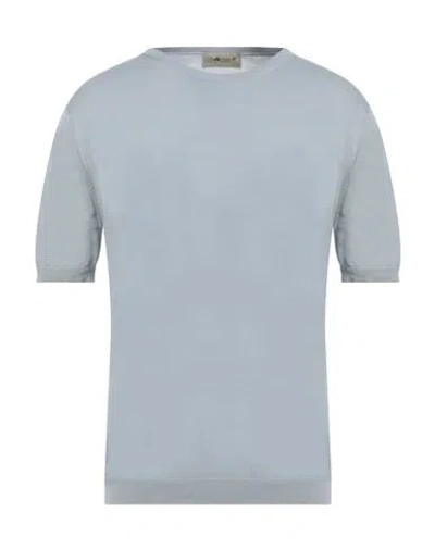 Irish Crone Man Sweater Light Blue Size Xl Cotton