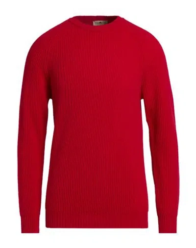 Irish Crone Man Sweater Magenta Size Xl Virgin Wool In Red