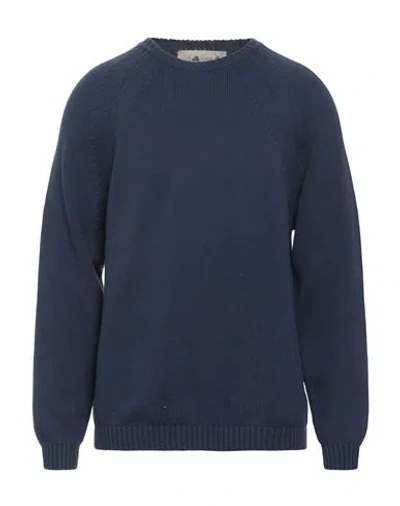 Irish Crone Man Sweater Midnight Blue Size Xl Cotton