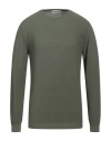 Irish Crone Man Sweater Military Green Size Xs Cotton