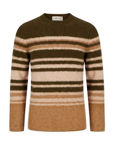 Irish Crone Man Sweater Military Green Size Xl Acrylic, Alpaca Wool, Polyamide, Wool In Brown