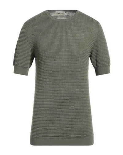 Irish Crone Man Sweater Military Green Size S Cotton