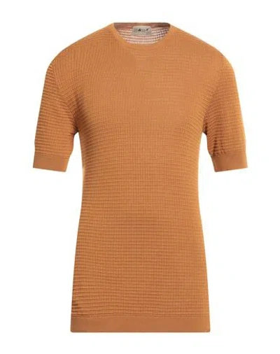 Irish Crone Man Sweater Mustard Size S Cotton In Yellow