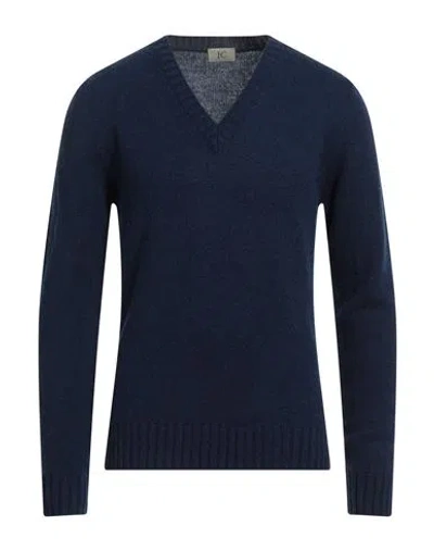 Irish Crone Man Sweater Navy Blue Size M Wool