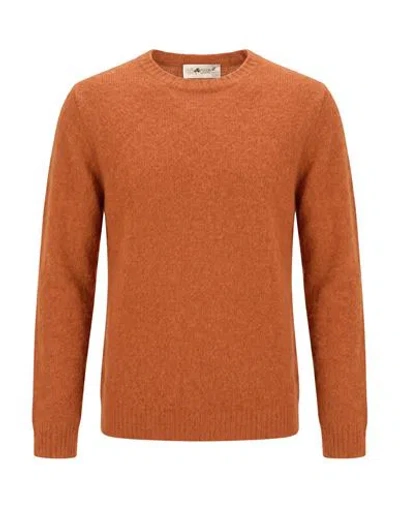 Irish Crone Man Sweater Orange Size S Virgin Wool, Polyester, Polyamide, Acrylic