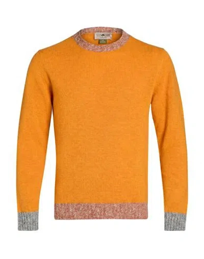 Irish Crone Man Sweater Orange Size Xl Wool