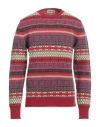 Irish Crone Man Sweater Red Size M Wool
