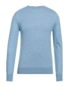 Irish Crone Man Sweater Sky Blue Size 3xl Wool In Blue