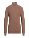 Irish Crone Man Turtleneck Brown Size 3xl Virgin Wool
