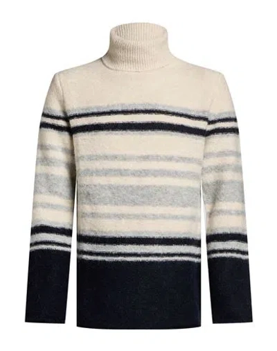 Irish Crone Man Turtleneck Cream Size S Acrylic, Alpaca Wool, Polyamide, Wool In White