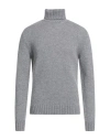 Irish Crone Man Turtleneck Grey Size L Wool In Gray