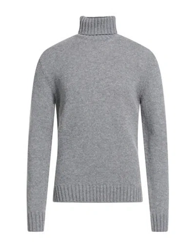 Irish Crone Man Turtleneck Grey Size L Wool In Gray