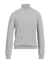 Irish Crone Man Turtleneck Light Grey Size L Wool In Gray