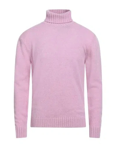 Irish Crone Man Turtleneck Lilac Size Xl Wool In Purple
