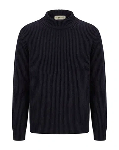 Irish Crone Man Turtleneck Midnight Blue Size S Wool