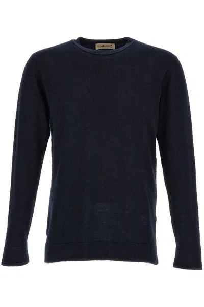 Irish Crone Man Sweater Midnight Blue Size Xxl Cotton, Nylon