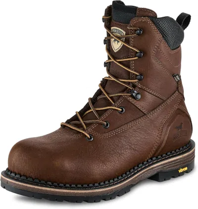 Pre-owned Irish Setter , Edgerton, Men's, 8", Waterproof, Non-metallic Safety Toe In Brown