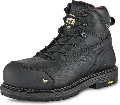 Pre-owned Irish Setter , Edgerton Xd, Men's, 6", Waterproof, Non-metallic Safety Toe,... In Black