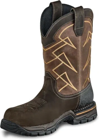 Pre-owned Irish Setter , Two Harbors, Men's, 11", Waterproof, Non-metallic Safety Toe,... In Brown/gold