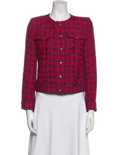 Pre-owned Iro 2018 Quilombe Evening Jacket In Red