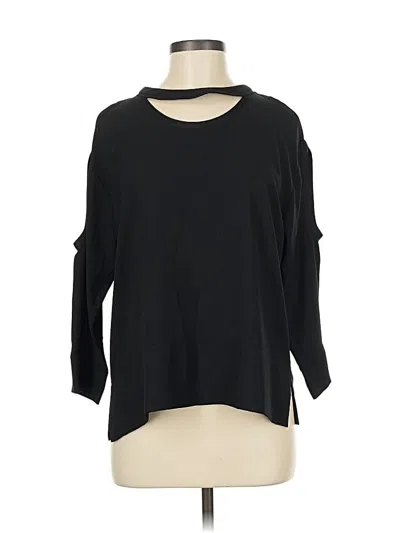 Pre-owned Iro 3/4 Sleeve Top Black Cold Shoulder Neckline Tops