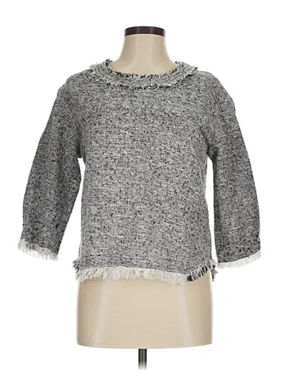 Pre-owned Iro 3/4 Sleeve Top Gray Crew Neck Tops