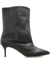 Iro 65mm Loly Slouchy Leather Pointed-toe Boots In Black