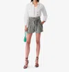 Iro Abrami Belted Tweed Shorts In Multi