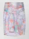 Iro Abstract Pattern Silk Mini Skirt