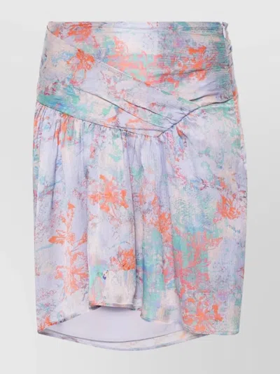IRO ABSTRACT PATTERN SILK MINI SKIRT