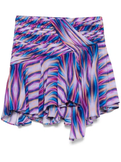 Iro Hosenrock Mit Abstraktem Print In Blau