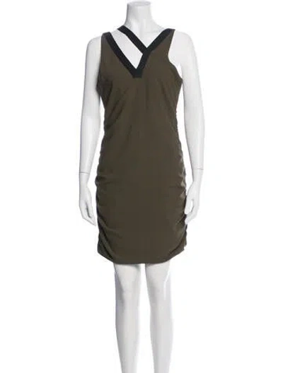 Pre-owned Iro Acetate Mini Dress In Green