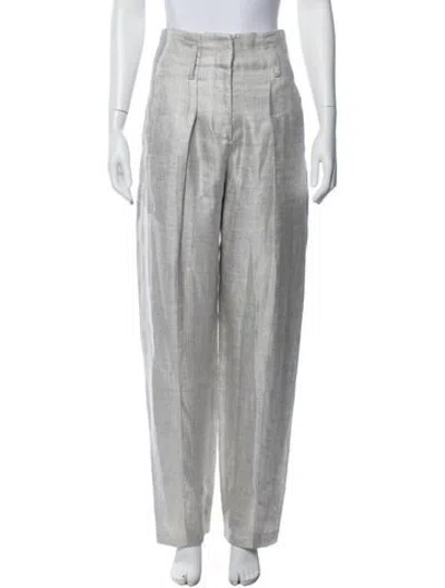 Pre-owned Iro Acetate Straight Leg Pants In Grey