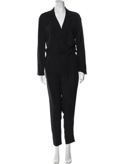 Pre-owned Iro Acetate V-neck Jumpsuit In Black