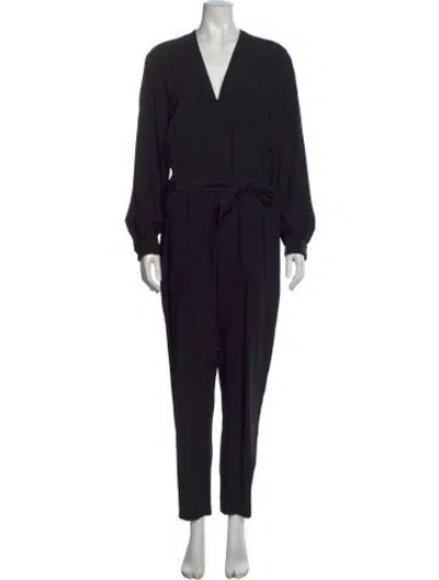Pre-owned Iro Acetate V-neck Jumpsuit In Black