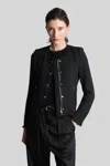 Iro Agnette Casual Jacket In Black Cotton In Black