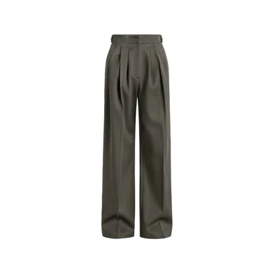 Iro Alabama Pleated Satin Trousers In Gray