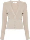 Iro Alea Cardigan In Beige Lurex Silver In Neutrals
