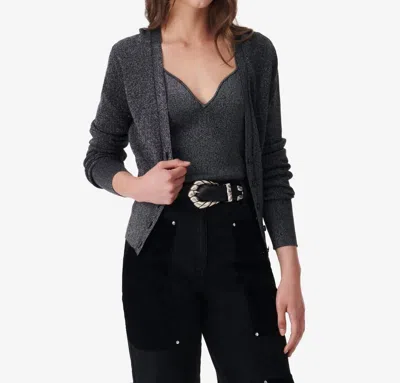 Iro Alea Lurex Cardigan In Black Lures