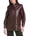 Iro Alegre Leather Shirt In Brown