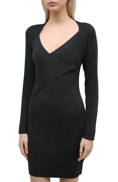 Iro Othilie Cutout Jacquard-knit Mini Dress In Black