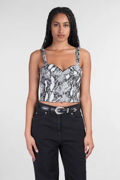 Iro Alissia Topwear In Silver Polyester In Black