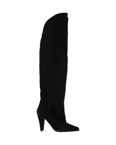 Iro Alma Over-the-knee Boots In Black Suede