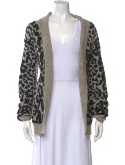 Pre-owned Iro Alpaca Animal Print Sweater In Neutral