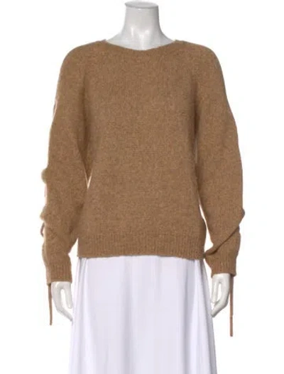 Pre-owned Iro Alpaca Bateau Neckline Sweater In Brown