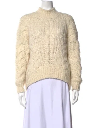 Pre-owned Iro Alpaca Mock Neck Sweater In Neutrals
