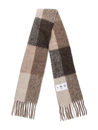 Pre-owned Iro Alpaca Plaid Print Scarf In Neutrals